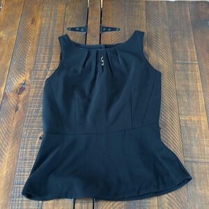 White House Black Market Black Sleeveless Blouse size 4
